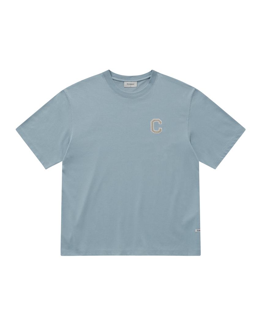 COVERNAT Cool Cotton Shine C Logo T-Shirt Sky Blue