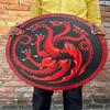 45.72 Cm Medieval Dragon Battle Worn Viking Shield, Wooden Viking Shield, Warrior Shield, Valhalla Round Shield, Ideal for LARP, Halloween Cosplay