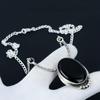 Black Onyx Necklace, Black Onyx Gemstone, 925 Sterling Silver Necklace, Natural Black Onyx Jewelry For Women, Black Onyx Necklace For Gifts
