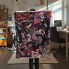 Племенной плед с принтом персонажа Chainsaw Man, Высококачественный, Удобный для всех сезонов, Декор для дома, Тепло и уют