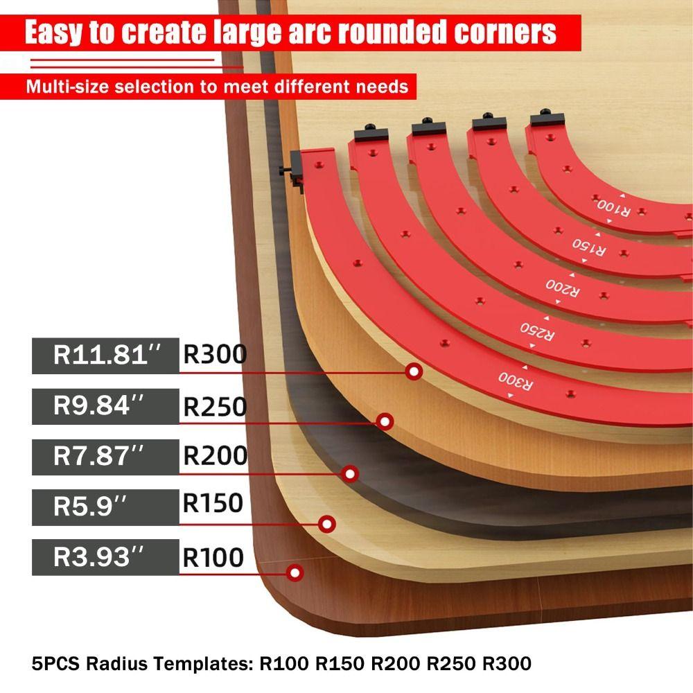 R100 R150 R200 R250 R300 Corner Routing Guide Aluminium Zinc Zinc Alloy Radius Jig Arc Mold  Trimming Machine