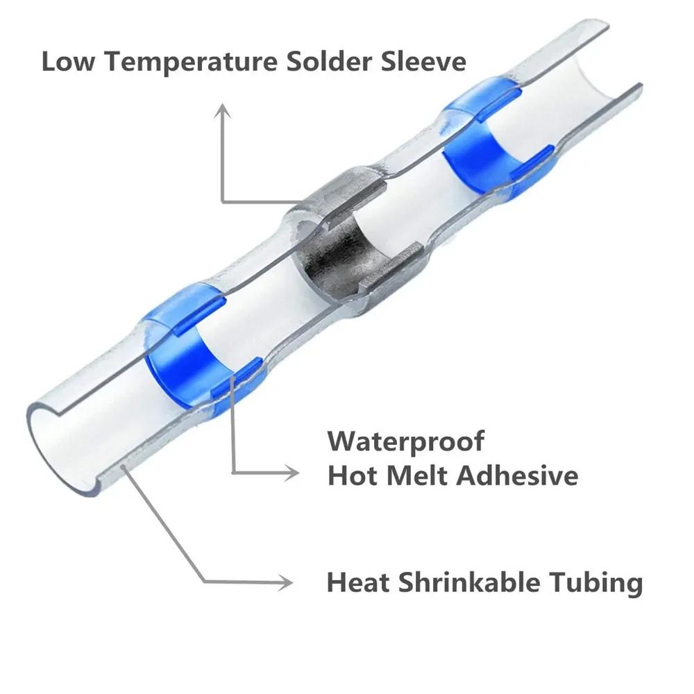 300/box Waterproof Solder Seal Heat Shrink Butt Wire Connectors Terminals Electrical Wire Cable Connectors Terminals