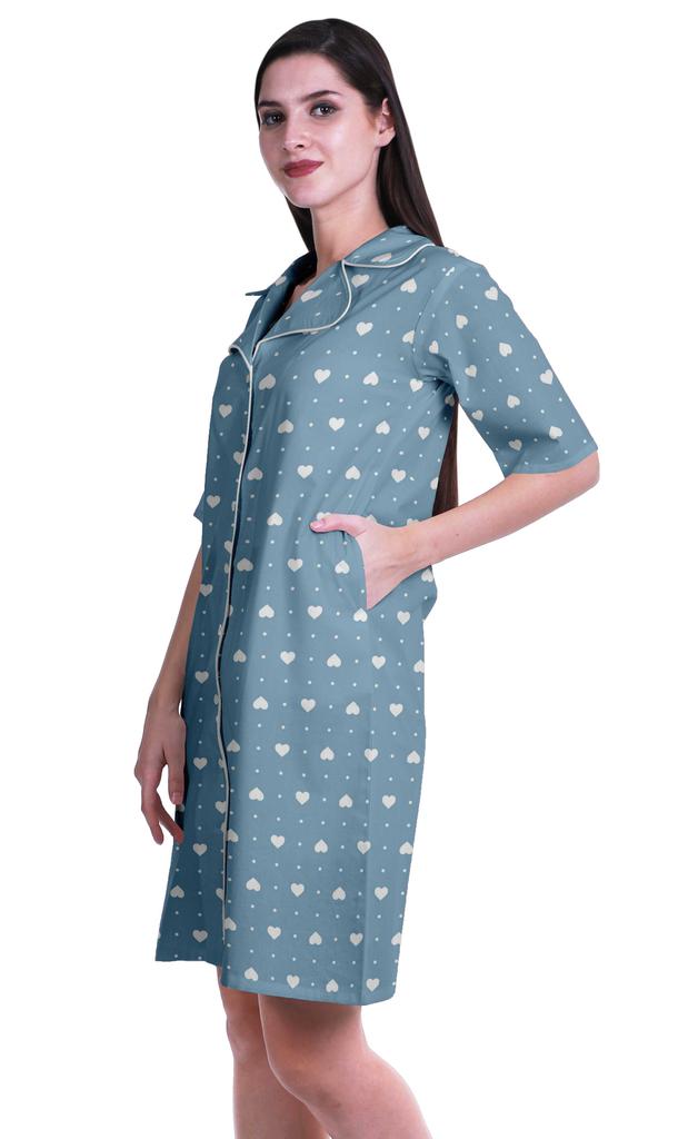 Moomaya Женская ночная рубашка для сна с принтом ночная рубашка-S-XXL