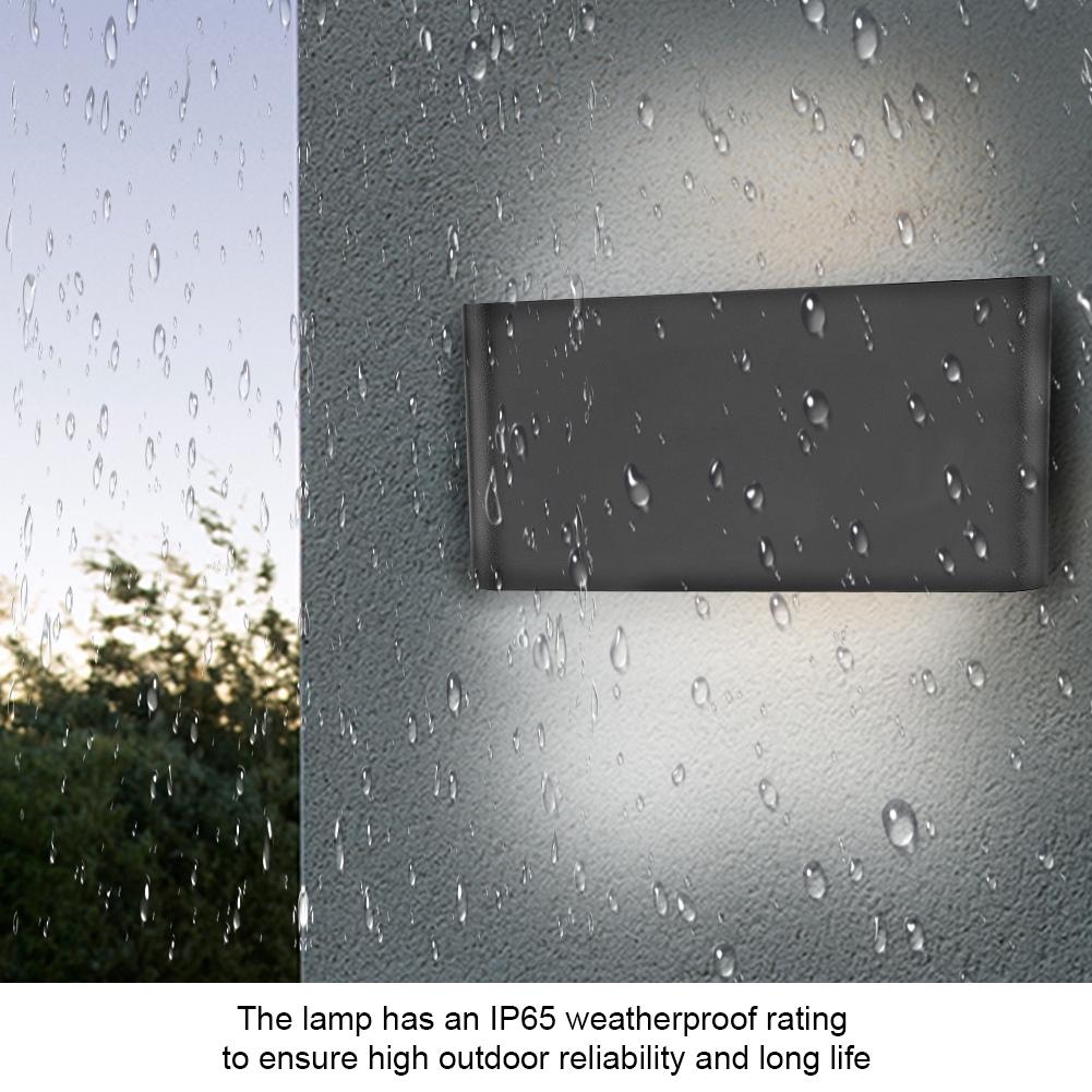 12W LED Wall Lamp Outdoor Waterproof Lamp Square Garden Lamp Aisle Balcony Lamp