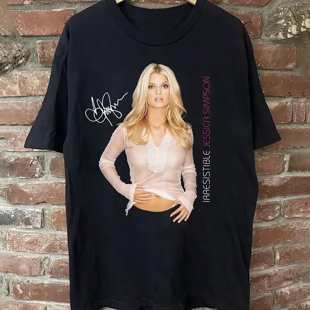 Jessica Simpson Irresistible Album Signed Unisex Short Sleeve T-Shirt AL587