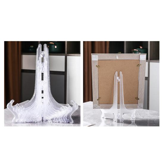 2/5/10 шт. прозрачные пластиковые держатели тарелок треугольной структуры, стабильная поддержка, складные подставки для свадеб, домашнего декора, дней рождения