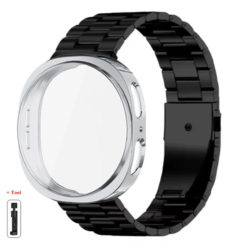 Case+Stainless Steel Strap For Samsung Galaxy Watch 8 44mm 40mm Bracelet+Soft TPU Case Protector For Galaxy Watch 8 44mm Correa