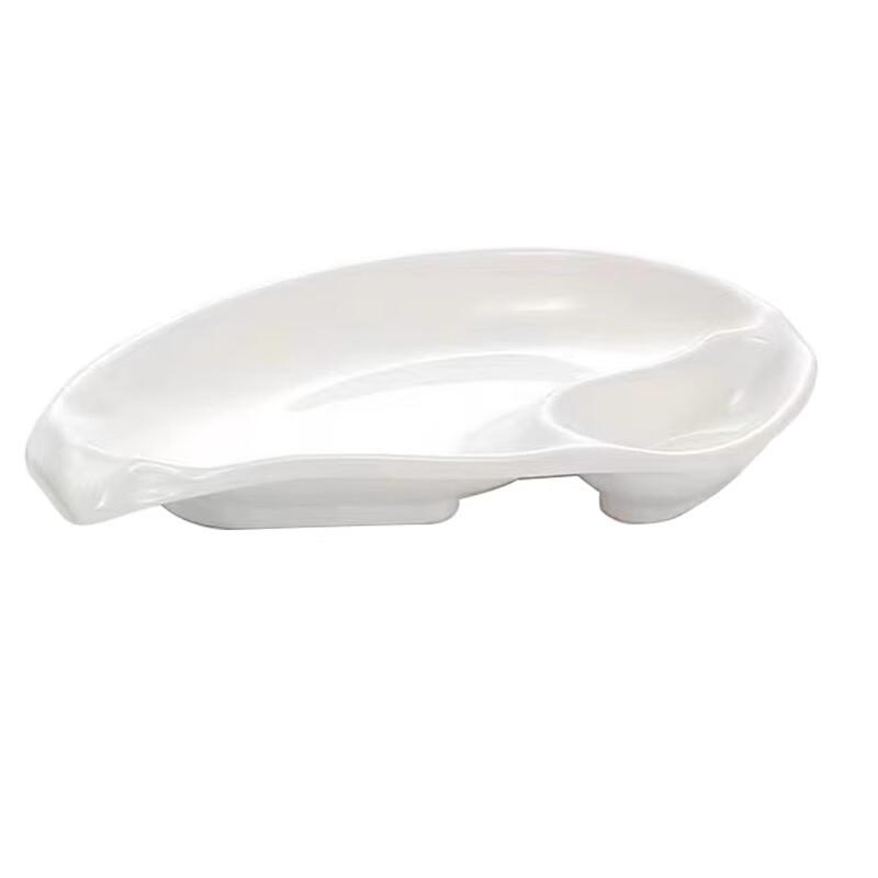 AVADEN Melamine White Round Snack Plates (Set of 10)