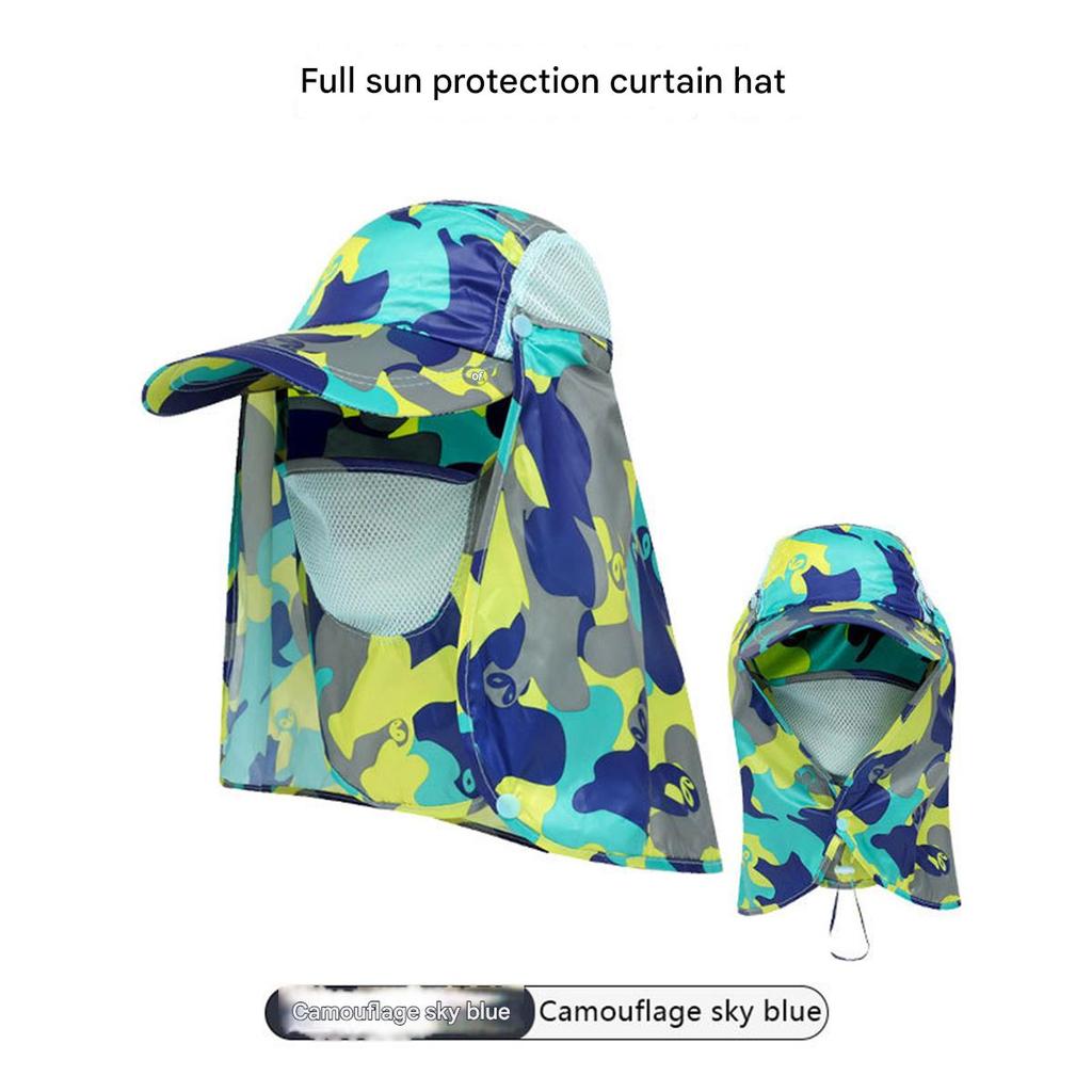 1pcs Men's and Women's Four Seasons Full Face Breathable Quick-drying Sun Hat Sun Hat Professional Fishing Anti-ultraviolet Hat