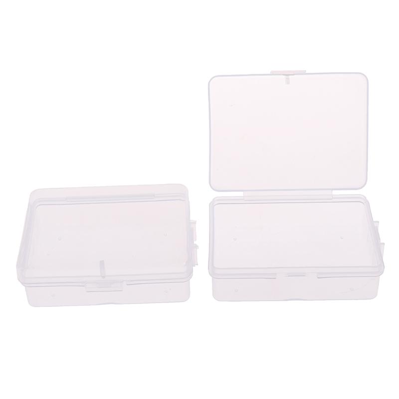 10 шт. прозрачная коробка для хранения прямоугольная пластиковая шкатулка для бисерных украшений контейнер