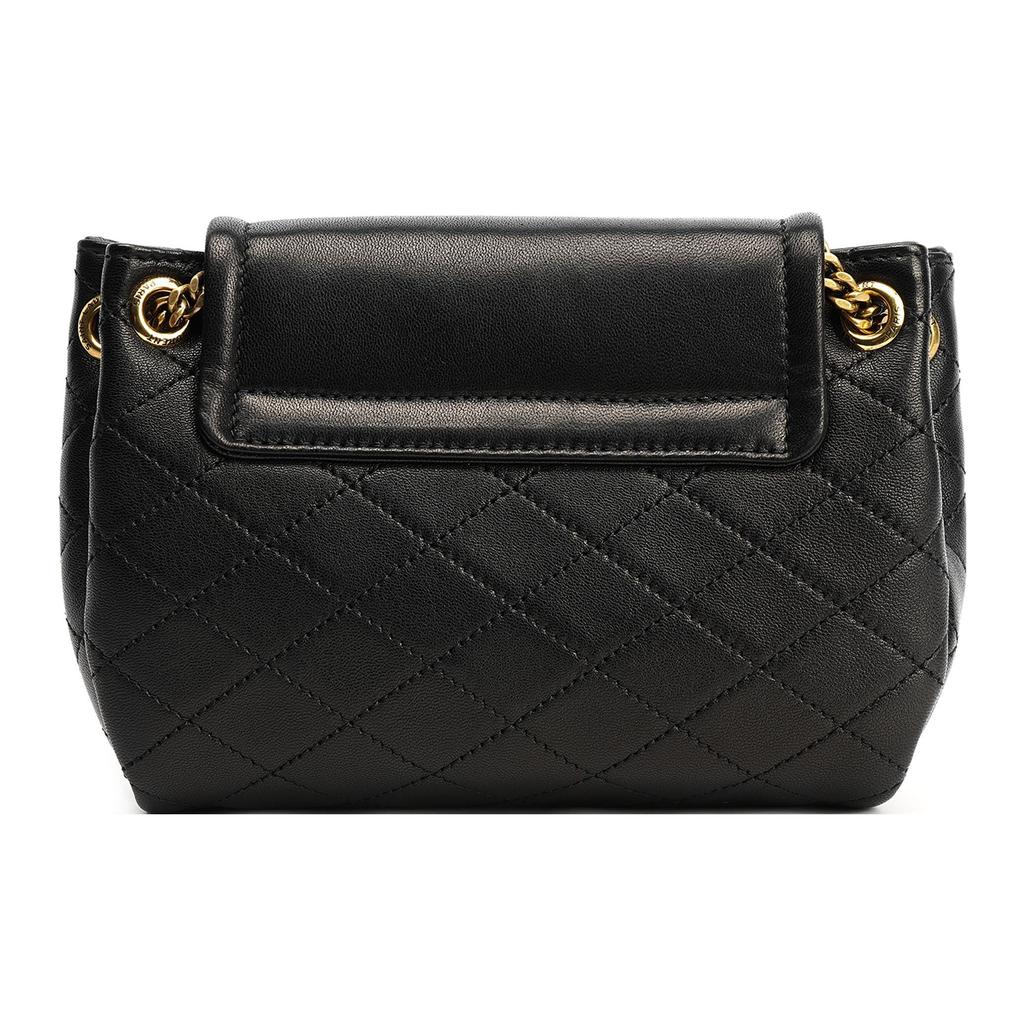 Saint Laurent Ysl Nolita Gold Logo Quilted Chain Leather Crossbody Bag Mini Women bags Black 672738-1EL07-1000