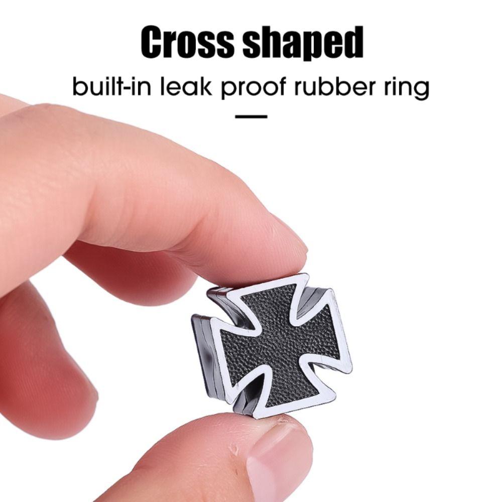 Cross Style Bike Motorcycle Tyre Accessories Dust-proof Cover Protective Cover Valve Stem Cap