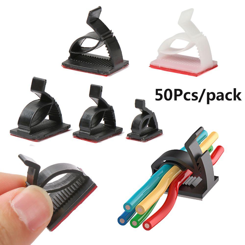 Organizer Clamp Fastener Self-adhesive Cable Clip Buckle Line Fixer Holder Wire Management