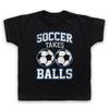 Футбол требует яиц Смешной футбольный слоган Комедия Спорт Дети Детская футболка