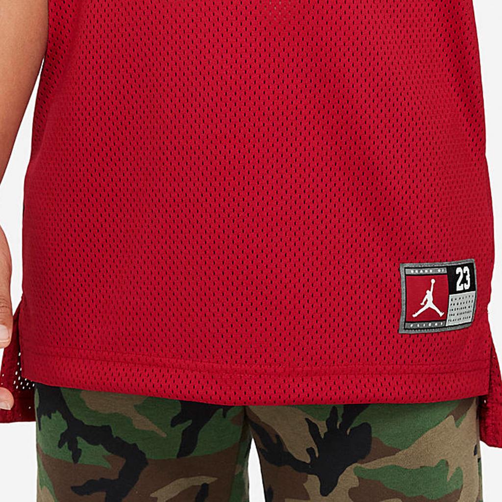 Jordan NBA Kids Letter Pattern Printed Breathable Mesh Basketball Jersey Kids Jersey Red DO1968-687