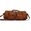 Custom Leather Handmade Travel Luggage Duffel Weekend Gym Overnight Bag Vintage