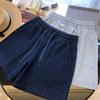 Vintage Denim Hot Pants Shorts Women's Summer Thin High-waisted A-line Loose Casual Five-point Mid-length Pants