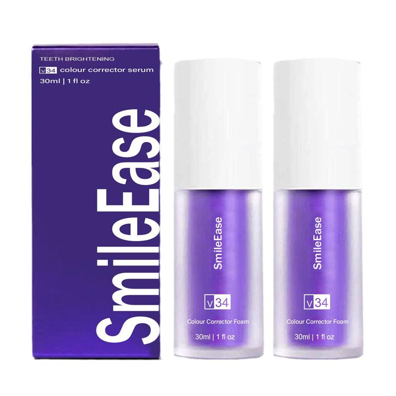 Фиолетовая зубная паста Hismile V34, отбеливающий корректор зубов, глубокая очистка, удаление пятен, нейтрализует зубной налет