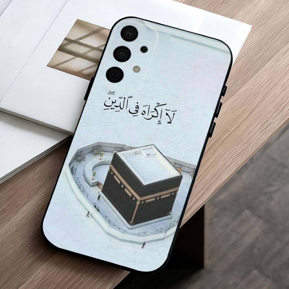 M-Moslem and K-kaaba phone Case For Samsung Galaxy A73,A72,A71,A70,A53,A52,A51,Others Soft Black Shell