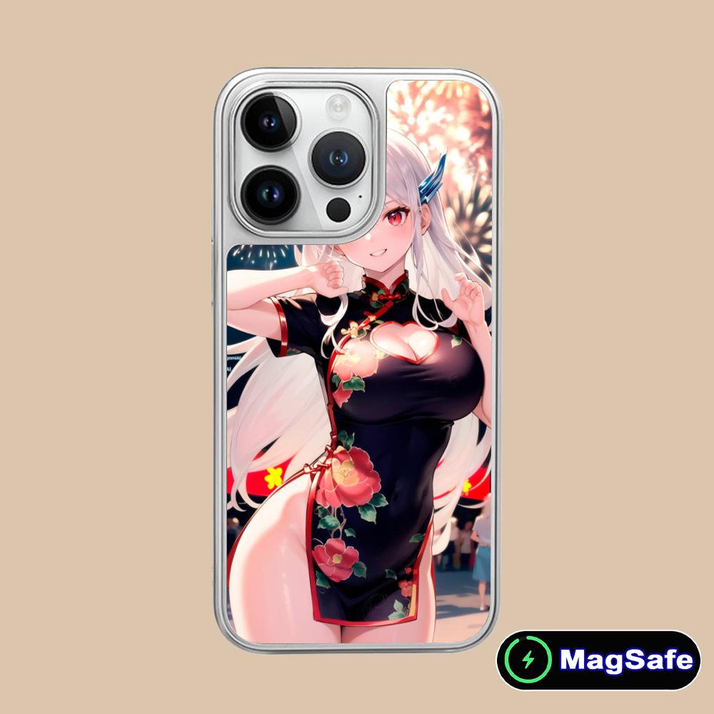 Чехол для телефона Mato seihei no slave Uzen Kyouka для iPhone 17 16 15 14 13 12 11 Air Pro Max Plus Magsafe Серебряное покрытие
