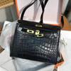 Весна и лето новая сумка для танцев KL с узором под крокодила универсальная сумка через плечо наклонная женская сумка рюкзак коровья кожа многоцелевая сумка