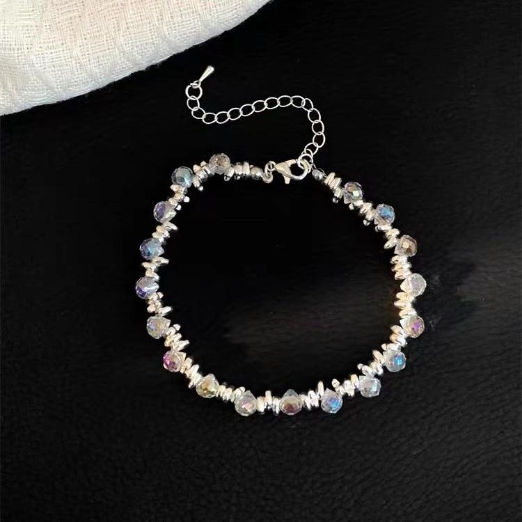 Gorgeous Alloy Plated Crystal Bracelet For Women Sweet And Fresh Irregular Style