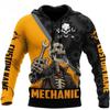 Supercool Mechanic Beer Billiards Skull Men' Hoodie Sweatshirt 3D Print Fashion Autumn And Winter Casual Coat Unisex Oversized C