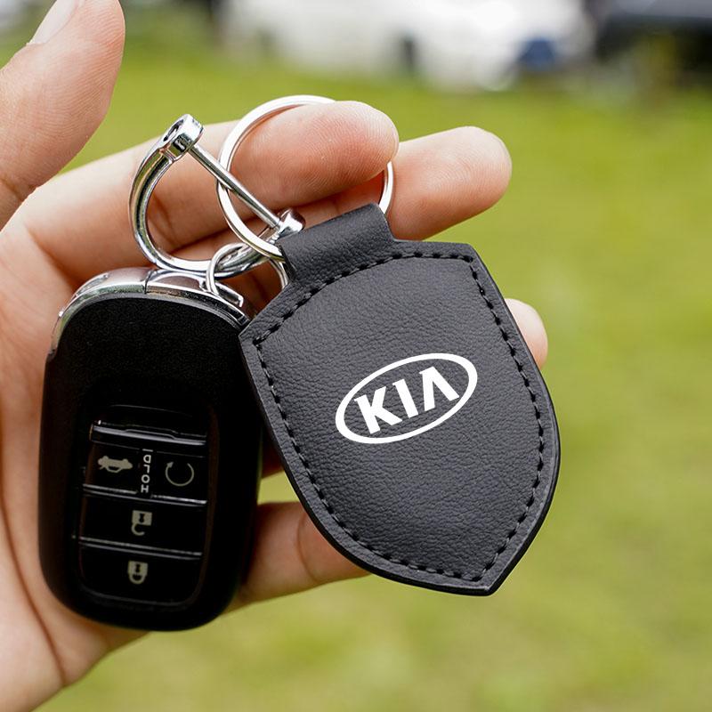 RVGH1 Брелок для ключей с логотипом автомобиля Моделирование Кожаный брелок Декоративный Для Kia GT-Line KN Sportage Ceed Rio Picanto Sorento Soul Cerato Venga