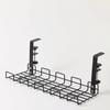 Basket Style Under Desk Organizer Metal Desk Side Organizer Hanging Basket Shelf  for Workstation