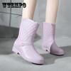 Rain Boots Rubber Shoes Women's Mid-tube Korean Version of Non-slip Waterproof Shoes Cute Waterproof Boots