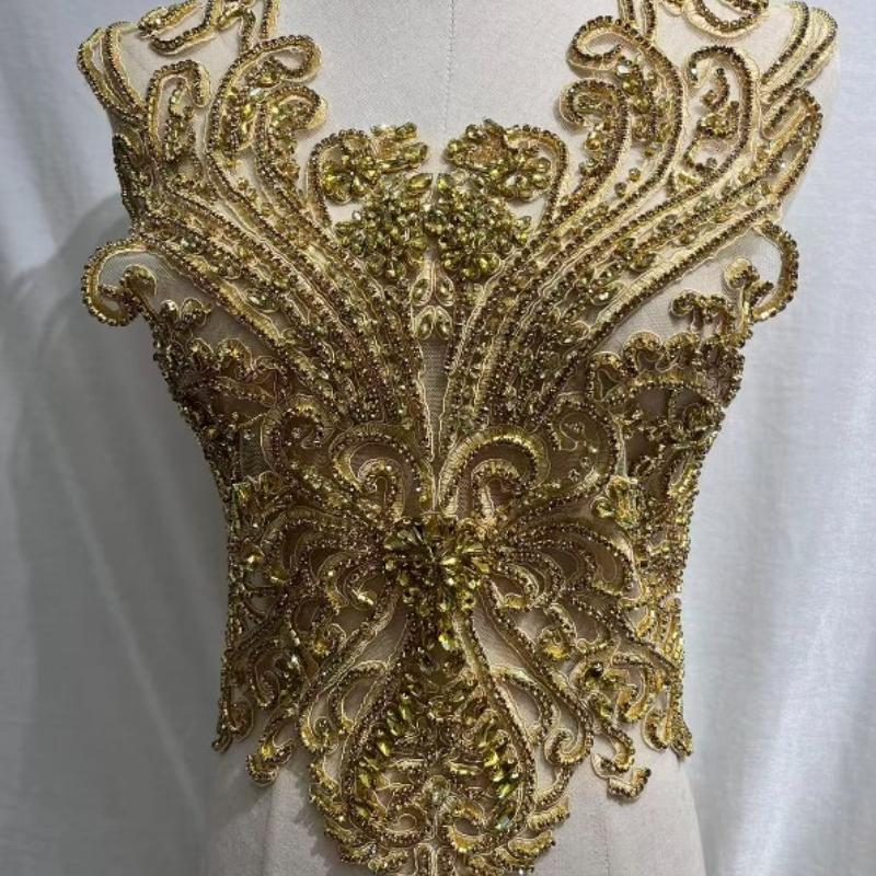 19 цветов Кристаллы ручной работы Бисер Кружево Пришивные Стразы Аппликации для Свадебных Костюмов Вечернего Платья Декор