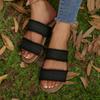 Новые женские сандалии Женские сандалии на плоской подошве Римские каблуки Вязаные летние сандалии Наружные перекрестные кожаные женские шлепанцы Женские сандалии