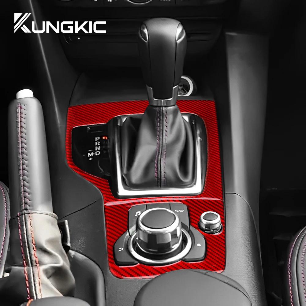 Carbon Fiber Gear Shift Panel Sticker for Mazda 3 Axela 2014-2016 LHD RHD Interior Accessories