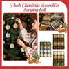 6 см 12 шт. Пластиковые флокированные рождественские шары смешанных цветов, Разноцветные подвесные шары, Украшения для рождественской елки, В коробке, Украшение для окна, Круглые шары