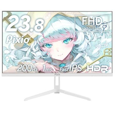 Игровой монитор Pixio PX248 Wave White, Белый, 23,8 дюйма, 200 Гц FHD, Встроенные динамики, 2-летняя гарантия, 30-дневная гарантия возврата