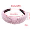 Knotted Headband for Women Fashion Knitted Fabric Hairhoop High Skull Wide Headband for Face Washing and Daily Skincare