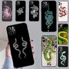 Чехол-Арт со Змеей для iPhone 17 Pro Max 15 14 13 11 12 16 Pro Max mini 15 16 Plus 16e 17 Air Чехол для Телефона