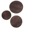 3pcs Wood Plant Stand Flower Pot Holder Aromatherapy Candle Display Modern Round Wood Riser for Bath