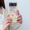 For Samsung Z Flip 4 Case Heart Pattern Transparent Folding Phone Case For Samsung Z Flip 3 5g Zflip4 Shockproof Hard Back Cover