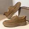 Мода Мода Замшевая кожа Мужские туфли Оксфорды Британский стиль Повседневная обувь Классическая мужская обувь для ходьбы Tenis Masculino Обувь для скейтборда