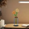 Металлическое Цветочное Искусство с Вазой Минималистичное 2D Железный Цветочный Настольный Орнамент для Гостиной Спальни Кухни Домашнего Офиса Декор Фермерского Дома Подарки на Новоселье