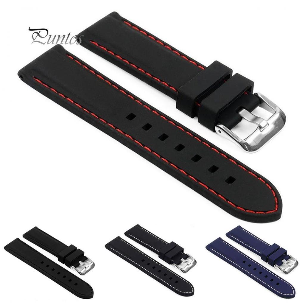 Fashion Soft Silicone Watch Strap Band Buckle Watchband Replacement Wristband