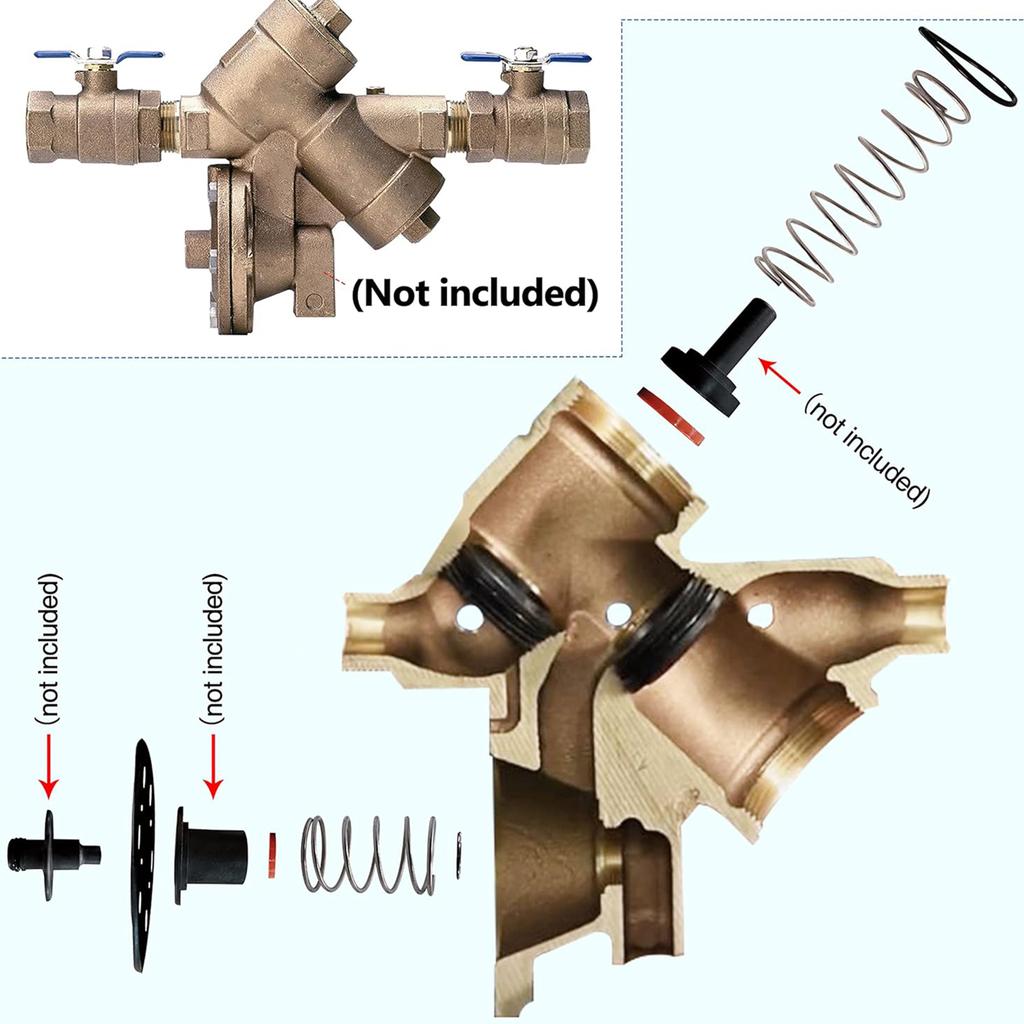 3/4"-1" Complete Backflow Repair Kit for Zurn Wilkins 975XL 975XL2 RK34-975XLR Backflow Preventer Repair Kit with Spring