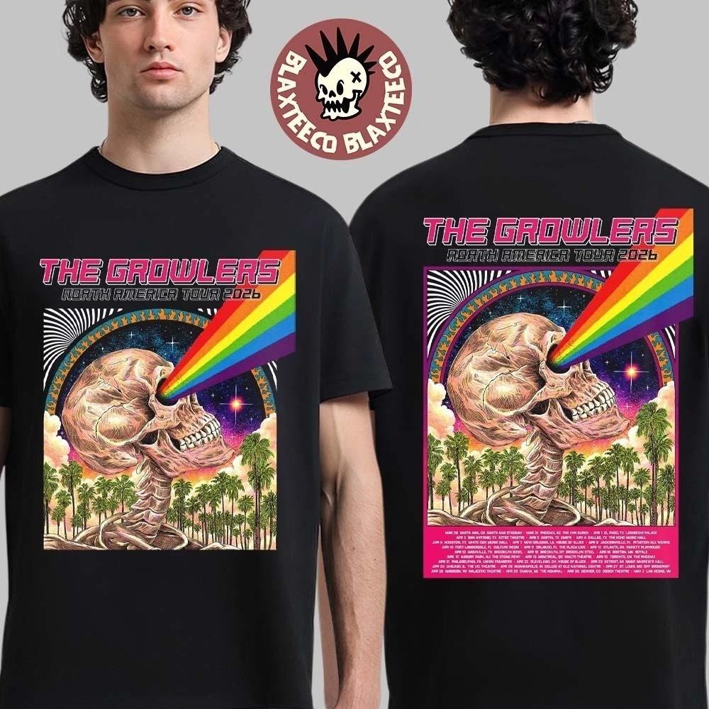 The Growlers North America Tour 2026 Schedule Dates Skeleton Laser TShirt S4XL Unisex T-Shirt