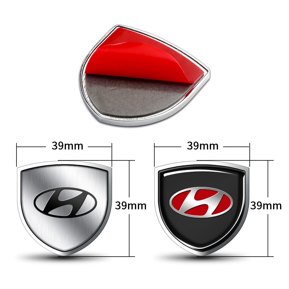 Car metal Side Emblem Accessory For Hyundai Genesis N-LINE I10 I20 I30 I40 IX20 IX35 Kona Getz Veloster Tucson Elantra Azera R6