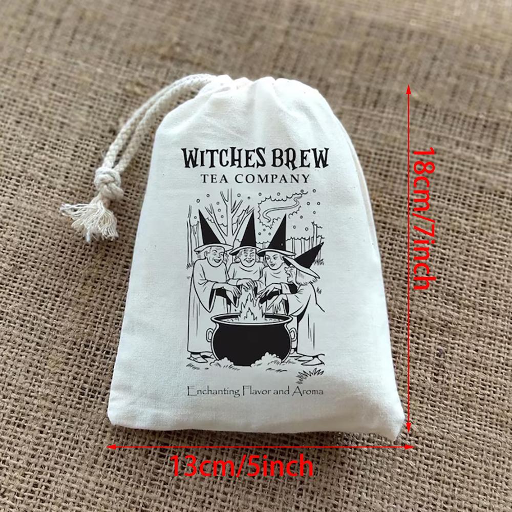 Witches Brew Tea Halloween Bags Party Drawstring Favor Bags Autumn Holiday Gift Bachelorette Hangover Recovery Halloween Decor