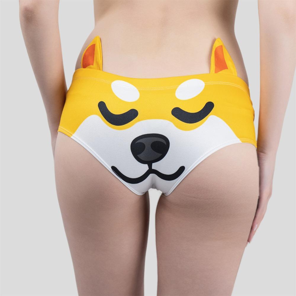 3D Ear Women Lingerie Little Fox Shiba Lnu Pig Sheep Printed Comfortable Lady Panties Breathable Girl Knickers Women Girls