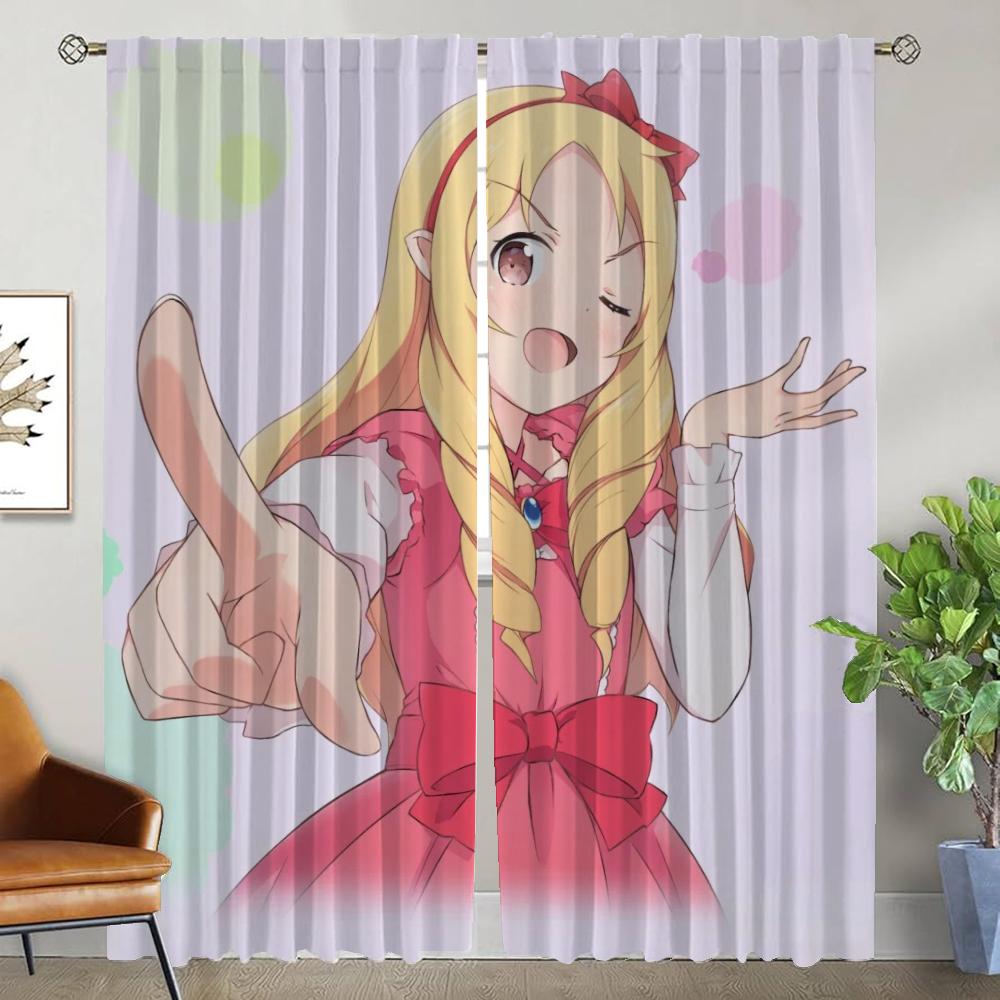 Кухонные шторы для спальни Eromanga Sensei Элегантные шторы для комнаты 2 штуки Оконные шторы Жалюзи Перегородка Украшение на Хэллоуин