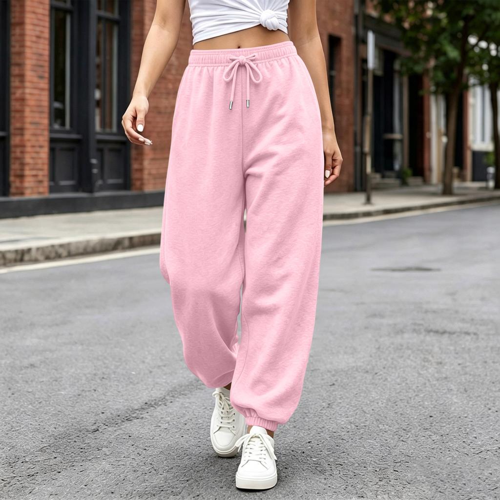 Женские повседневные брюки с манжетами, свободного кроя, цветные спортивные штаны