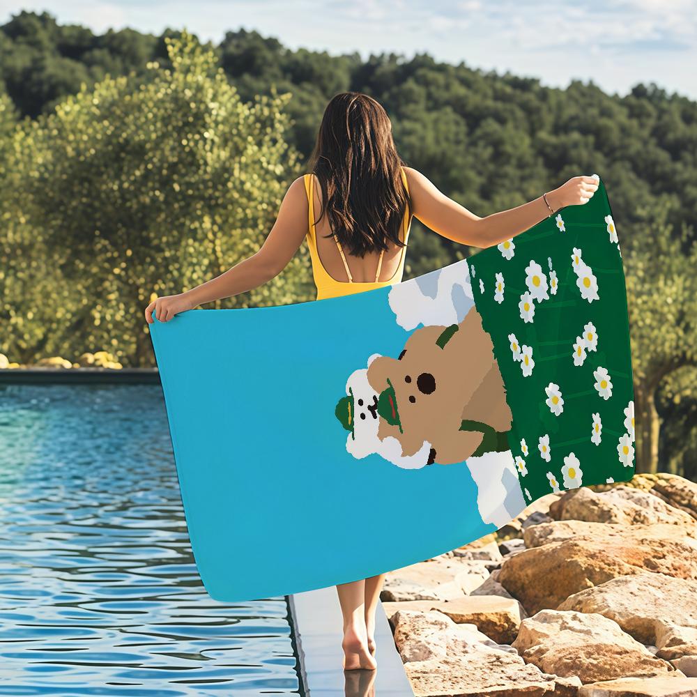 Cartoon Quokka Brand D-dinotaeng-S Towel Quick Drying Beach Towels Are Suitable For Swimming Pools Camping Yoga And The Gym